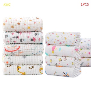 King 6 capas de paños de baño para bebé recién nacido impresos transpirables toalla de baño muselina toalla de albornoz envoltura manta regalos perfectos (1)