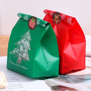50 bolsas de regalo para árbol de navidad, diseño de copos de nieve, para hornear dulces, decoración de navidad