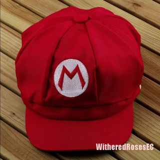 WitheredRosesEC# 1PCS Super Mario Bros Hat Mario Luigi Cap Cosplay Sport Wear Red Green