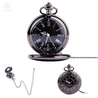 Spike Vintage Números Romanos Cuarzo Fob Reloj De Bolsillo Con Cadena Antigua Joyería Colgante Collar