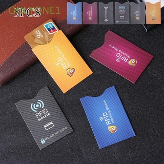 ONLYONE1 5PCS Moda F. Escudo RFID Banco Cierre de cierre Titular de tarjeta Nuevo Tarjeta de crédito Seguridad Protección Cubierta de protección
