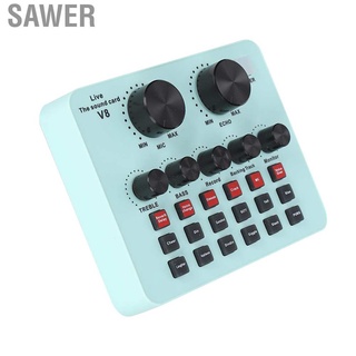 sawer live sound card recargable bluetooth streaming set con canales duales