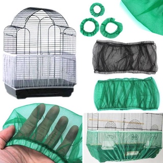 2 tamaños atrapa semillas protector de malla jaula de pájaro ordenada cubierta falda trampas jaula cesta