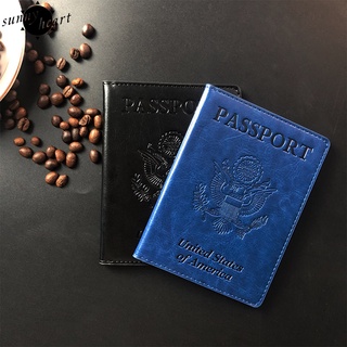 Sunnyheart Slim pasaporte cubierta portátil titular de la tarjeta pasaporte cubierta resistente al desgaste para mujeres hombres