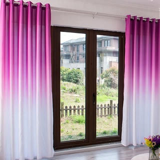 Fantasy - cortina degradada Superior de Color puro para dormitorio, ventana, Color gris, azul, semisombra, para sala de estar (8)