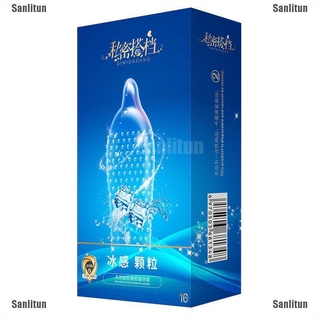 <Sanlitun> 52Mm Ice Condoms Natural Latex Water Soluble Condoms Contraception Male Penis