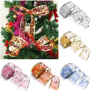 imagen 2m moda árbol de navidad adornos decoraciones regalos cinta tinsel colgante festival fiesta de vacaciones diy decoración del hogar navidad cuelga/multicolor