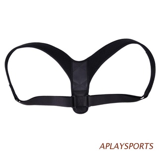 aplaysports - corrector de postura de espalda ajustable para clavícula, hombro, lumbar, soporte de ortosis elástica, corsé de jorobado