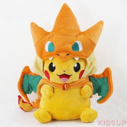 Peluche de Pikachu con sombrero de Charizard