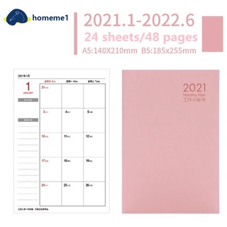 Nuevo 2021 2022 Planificador Organizador A5/B5 Cuaderno Agenda Diaria Semanal Calendario Mensual Escuela Suministros De Oficina Papelería En Stock