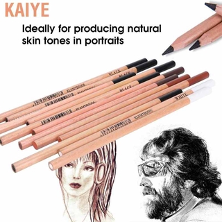 Kaiye 12 lápices de carbón Pastel para redactar tintes de piel de 4 colores pluma de pintura herramienta de bocetos suministros de arte (2)