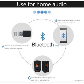 【HOT】🏄‍♂️🚀🚀Kn318 Receptor Bluetooth Saída Dupla Aux Usb Som Mãos Livres Para Carro Receptor Bluetooth Saída Dupla Aux Usb Som Mãos Livres Para Carro (4)
