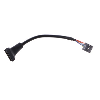 Lucky* USB 9 pines carcasa macho a USB 20 pines placa base hembra Cable adaptador (1)