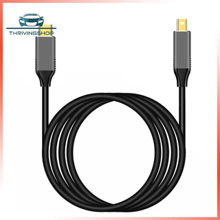 [thrivingshop] Cable USBC a mini displayport Cable USB tipo C Thunderbolt 3 a mini DP Cable 4k prácticos cables portátiles