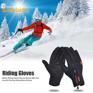 protección invierno equitación guantes de lana mujeres hombres panal ciclismo esquí caliente guantes