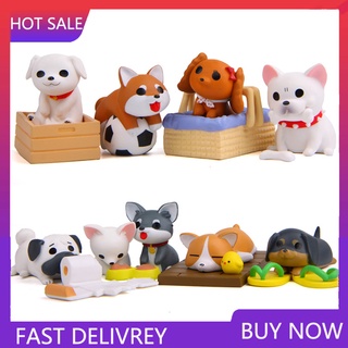 Ga | 8 pzas Mini muñeco De dibujos animados Para perro/adornos Para coche/colección De juguete