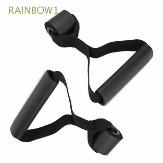 RAINBOW1 Hot Resistance Bands New Elastic Band Over Door Anchor Pilates Latex Tube Indoor Sports Yoga Training Exercise Home Fitness