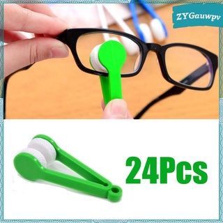 24 pzs mini gafas de microfibra/limpiador de brochas/clip de limpieza suave