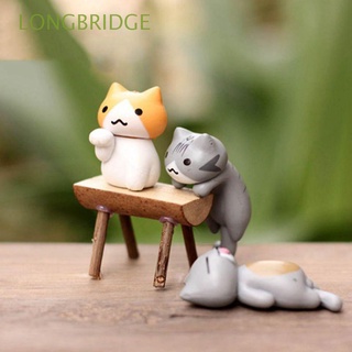 longbridge dibujos animados micro paisaje decoraciones para gatito paisaje perezoso gatos jardín lindo color aleatorio figuritas