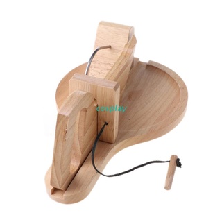 COS Sausage Cutter-Rustic Wooden Design and Stainless Steel Blade for Slicing and Chopping Aromas, More Dried Meats