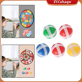Juego de 3/5 dardos de plástico excelentes juegos de interior bola pegajosa redondo adhesivo para niños tela dardo juego de mesa juguetes de lanzamiento (6)