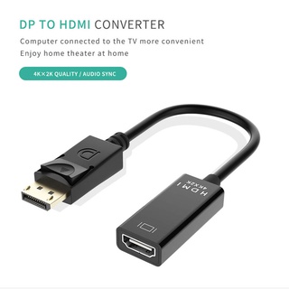 iankanma HD 4K DP Display Port to HDMI-compatible Adapter Video Converter Cable for PC Laptop HDTV
