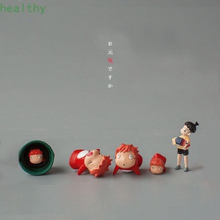 HEALTHY Para regalo de niños Ponyo On The Cliff Figuras de acción Sosuke Miniaturas Modelo de estatuilla Mini Colección Decoración del hogar Accesorios de decoración de jardinería Clásico Paisajismo DIY Muñeca de juguete