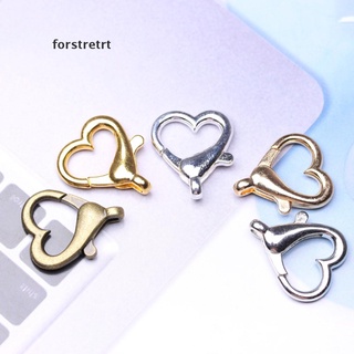 【rst】 10pcs Alloy Heart Shape Lobster Clasp Key Chain Hooks For DIY Jewelry Making Bag .