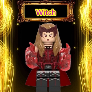 Scarlet Witch Wanda Vison Quicksilver Agatha Mephisto Compatible con Legoing Minifigures Marvel vengadores bloques de construcción juguetes de bebé para niños (2)
