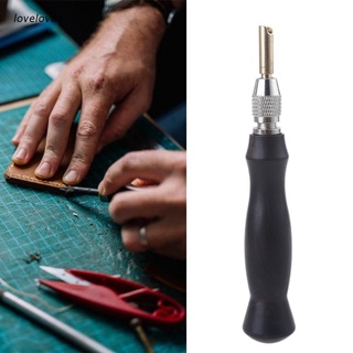 lov Leather Craft Stitching Groover Skiving Edger Beveler Leather Working Tools Kit with Four Styles Removable Blades
