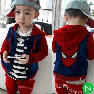 3in1 niños Spiderman cara impresión traje rojo