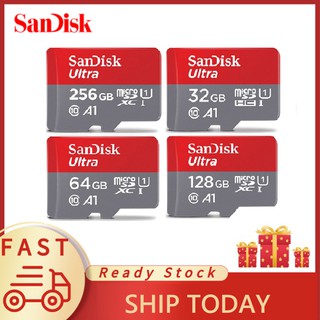 Tarjeta De memoria Sandisk 64gb 32gb 256gb 512gb Micro Sd velocidad 100mb/S Ultra A1 C10