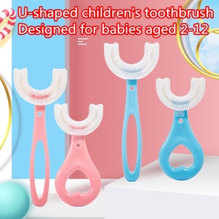 cepillo de dientes para niños en forma de u cepillo de dientes de silicona 2-12 años de edad cepillo de dientes de limpieza oral