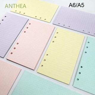 ANTHEA School Supplies Paper Refill Weekly Binder Inside Page Notebook Paper Monthly Purple Daily Planner 40 Sheets Agenda A5 A6 Loose Leaf Paper Refill
