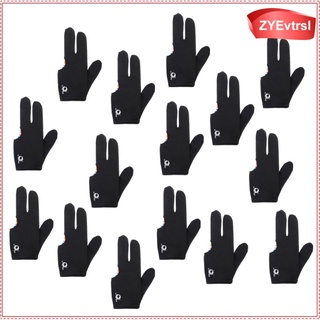 15 piezas 3 dedos guante de billar piscina billar taco manopla - billar accesorios para hombres mujeres adultos izquierda/derecha