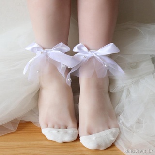 ●❐▣Lolita medias blancas con arco JK calcetines para mujer