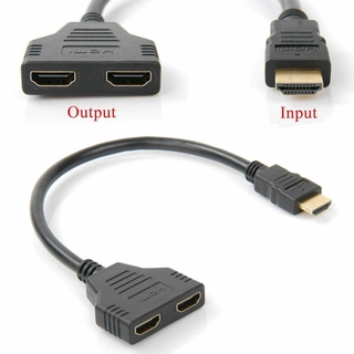 hdmi divisor 1 entrada macho a 2 salidas hembra puerto adaptador de cable convertidor 1080p para juegos, videos, dispositivos multimedia rx