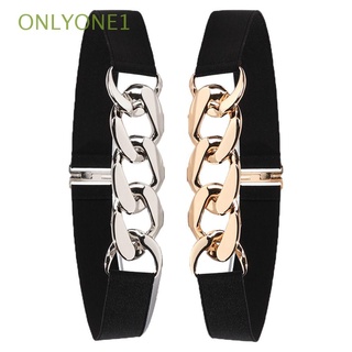 ONLYONE1 2Pcs Moda Cinturones elásticos Ajustable Pretina decorativa Correa de cintura Mujeres Punk Decoración de ropa Cinturones de cintura Estirarse