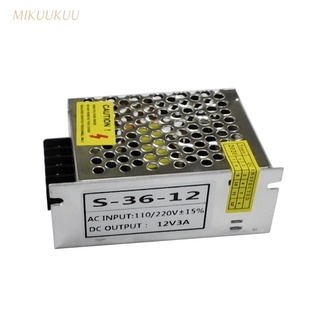 Mikuu Ac 100-260v Dc 12v 3a 36w Interruptor Adaptador De fuente De alimentación Led tira De Luz Led