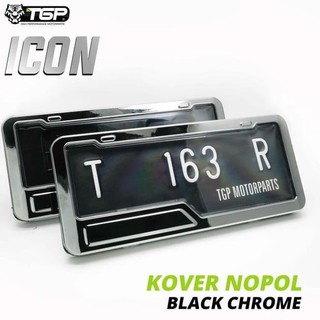 Icon TGP - soporte de matrícula cromado, color negro