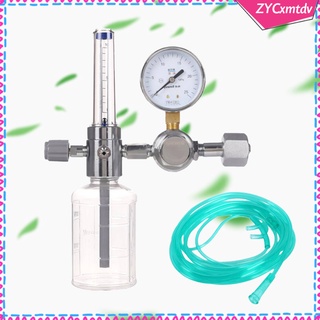 Pressure Regulator Flow Meter Buoy Type O2 Oxygen Inhaler Pressure Gauge Reducing Valve Oxygen Meter 1-10L/min , with