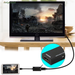 {ready} Display Port Micro USB To HDMI Adapter Cable Converter Black 12cm ITALYNESTST