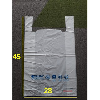 Bolsas de plástico blanco respetuosas con el medio ambiente tamaño L 50 pcs/paquete