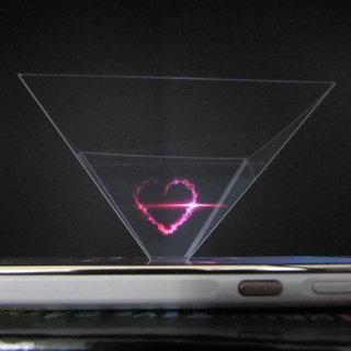 Zhongling proyector De Celular Triangular con pirámide Holográfico 4d