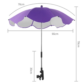 Sun Protection sombrilla UPF 50+ UV Protect Pushchair Sun sombrilla giratoria, ajustable, paraguas de protección solar para