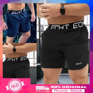 [Ro] Men Shorts Quick Dry Skin-friendly Polyester Summer Workout Sportswear for Running