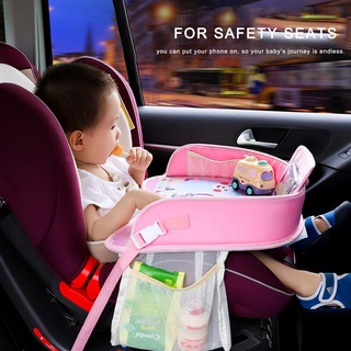 bebé coche bandeja placas portátil impermeable comedor bebida mesa para niño bebé corral asiento de coche niños de dibujos animados juguete valla de almacenamiento