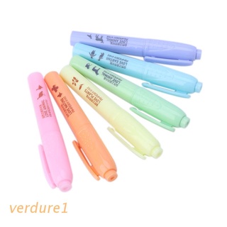 verd 6 pzs/juego de rotuladores de colores dulces/marcador/marcador de línea fluorescente