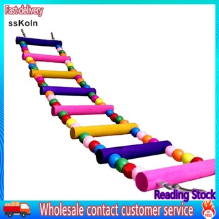 Ssk_ Multicolor escalera puente periquito loro escalada mordida juguete periquito Swing pájaro juguete