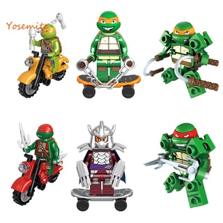 yosemite teenage mutant ninja tortugas bloques de construcción monopatín motocicleta rompecabezas juguete